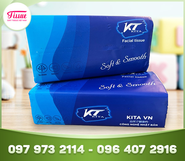 Khăn lụa rút KITA VN gói 300 tờ